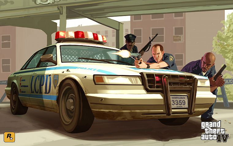 видеоигры, Grand Theft Auto, полицейские машины, Grand Theft Auto IV, GTA IV - обои на рабочий стол