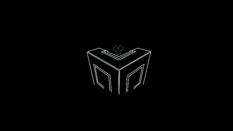 черно-белое изображение, минималистичный, музыка, Deadmau5 - обои на рабочий стол