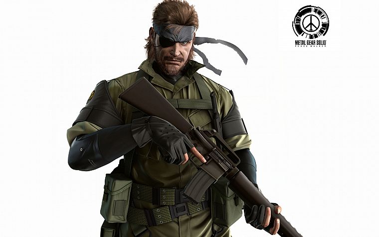 видеоигры, Metal Gear Solid, Peace Walker, Голый Змей, белый фон - обои на рабочий стол