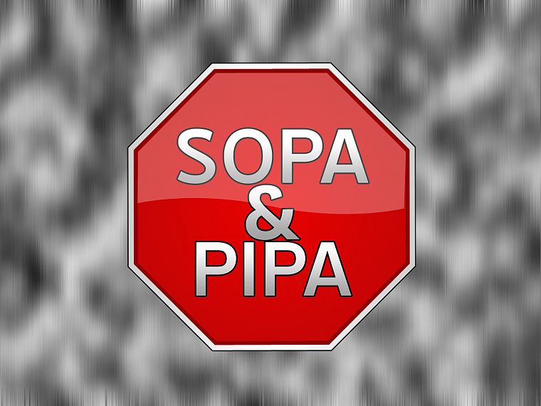 интернет, знаки остановки, SOPA, PIPA - обои на рабочий стол
