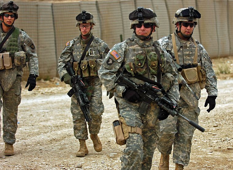 война, пистолеты, армия, военный, солдат, люди, Армия США, M4 - обои на рабочий стол