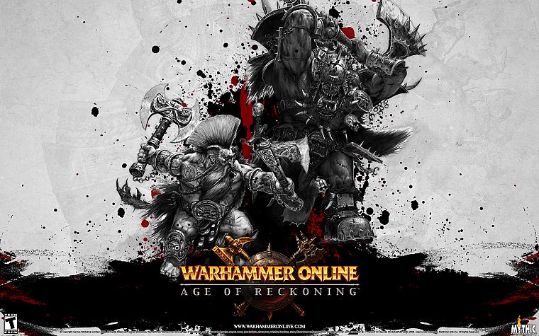 фантазия, Warhammer Online, Warhammer, дуэль, Slayer, карлики, сражения, орки, MMORPG - обои на рабочий стол