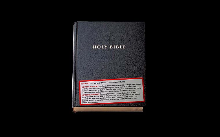 Библия, предупреждение, простой фон - обои на рабочий стол
