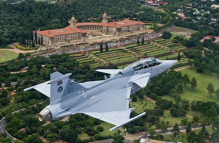 Jas 39 Gripen, Южноафриканская ВВС, Претория, Союз Здания - обои на рабочий стол