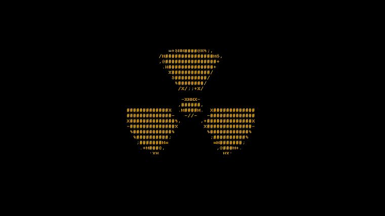 радиоактивный, ASCII, символ излучения - обои на рабочий стол