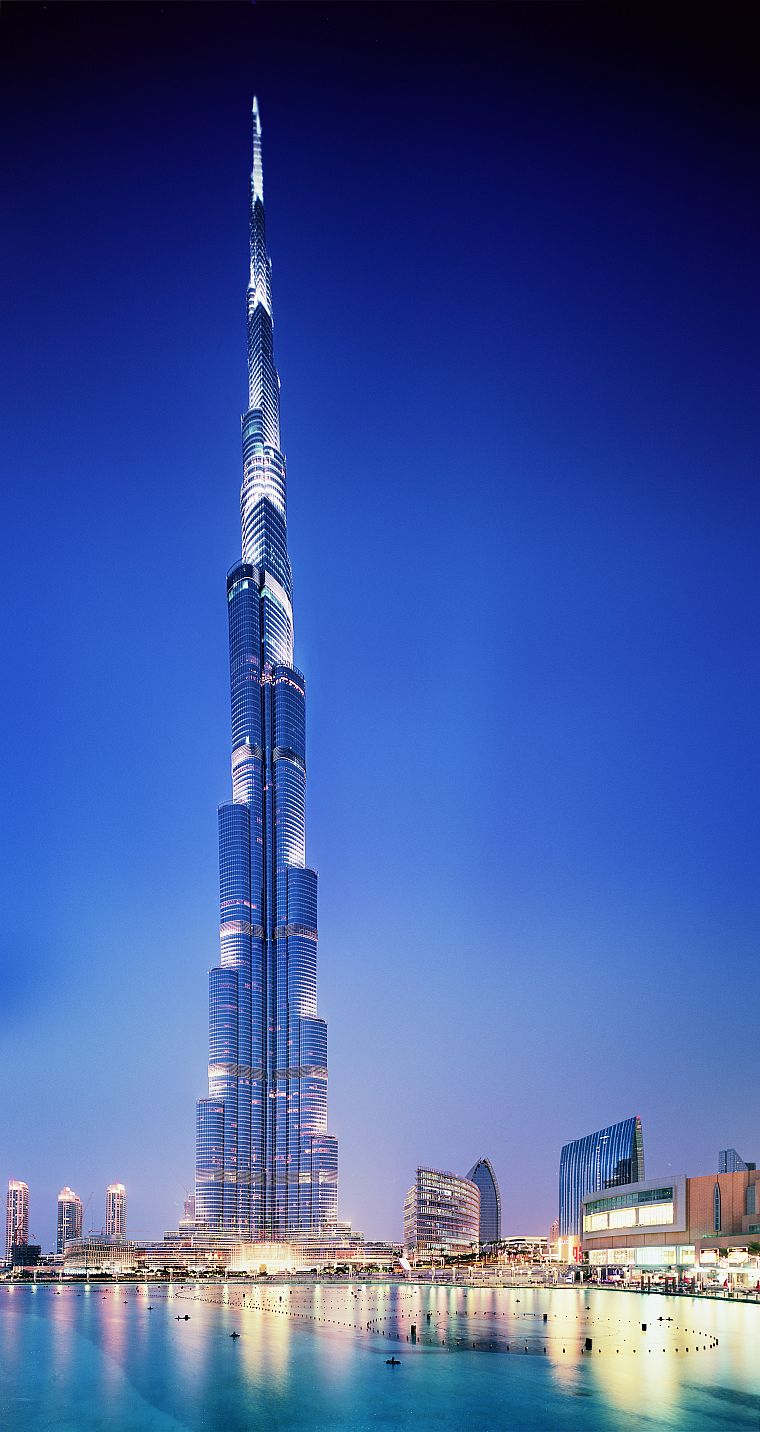 архитектура, Дубай, небоскребы, Объединенные Арабские Эмираты, Бурдж-Халифа - обои на рабочий стол