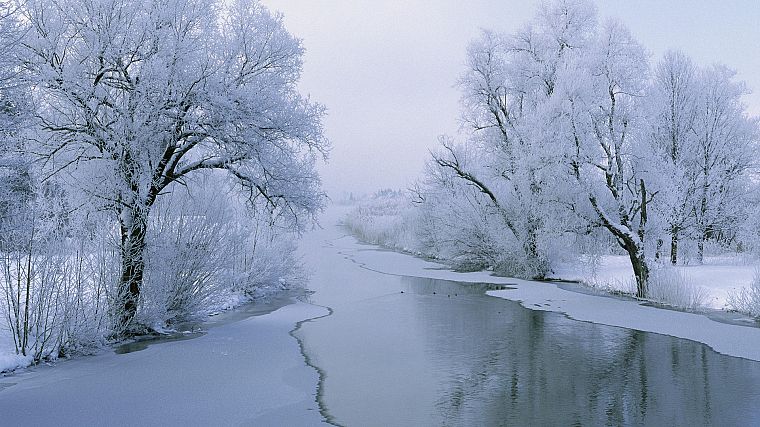 лед, пейзажи, снег, белый, реки - обои на рабочий стол