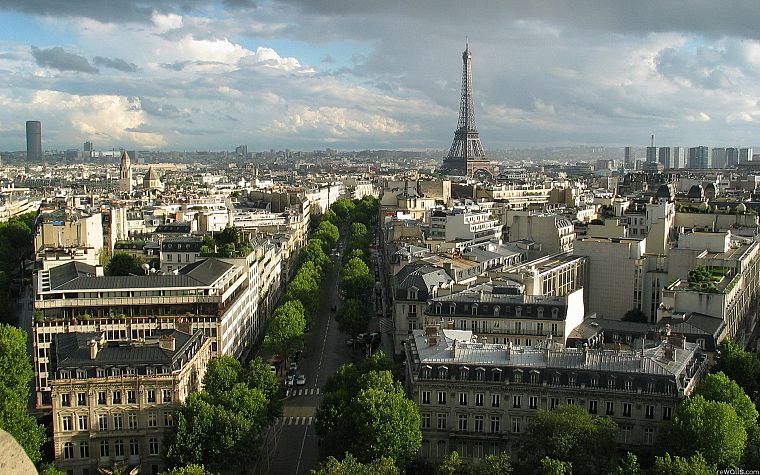 Эйфелева башня, Париж, города, здания - обои на рабочий стол