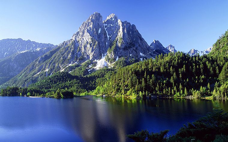 горы, пейзажи, природа, Испания, озера, Альпы - обои на рабочий стол