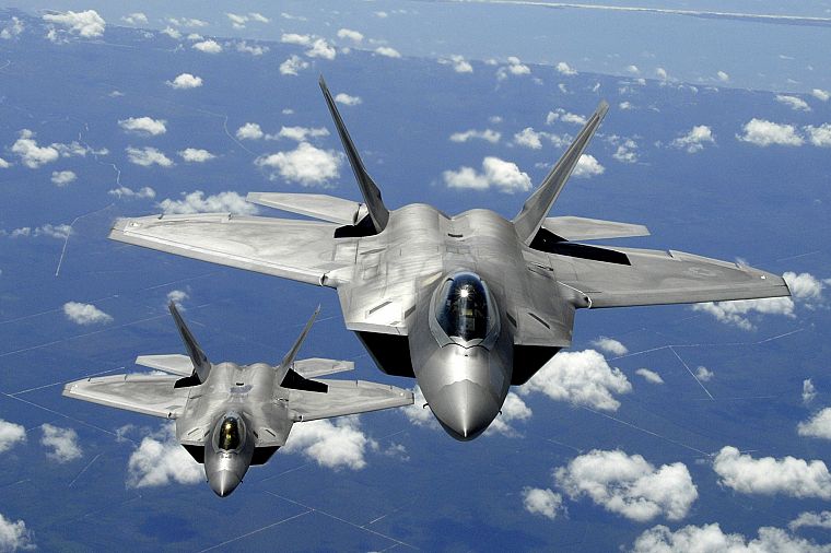 самолеты, F-22 Raptor, небо, Lockheed / Boeing F- 22 Raptor - обои на рабочий стол