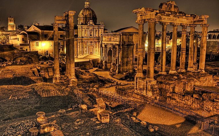 руины, храмы, греческий - обои на рабочий стол