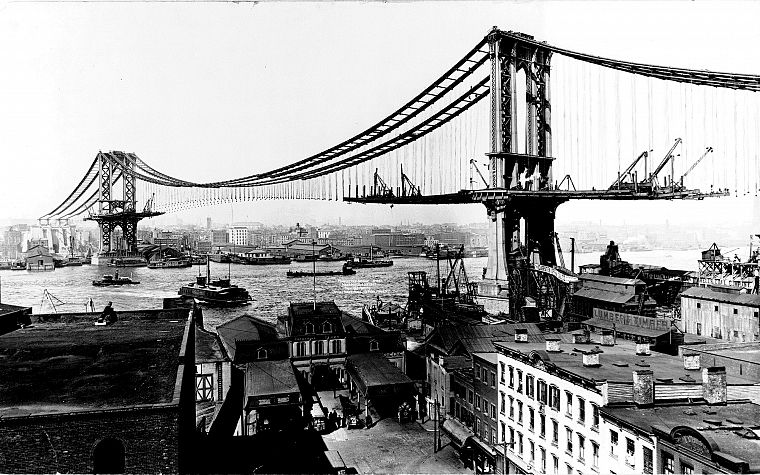 города, горизонты, Манхэттенский мост - обои на рабочий стол