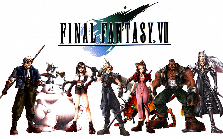 Final Fantasy VII, Сефирот, Cloud Strife, Баррет, Тифа Lockheart, Айрис Гейнсборо - обои на рабочий стол