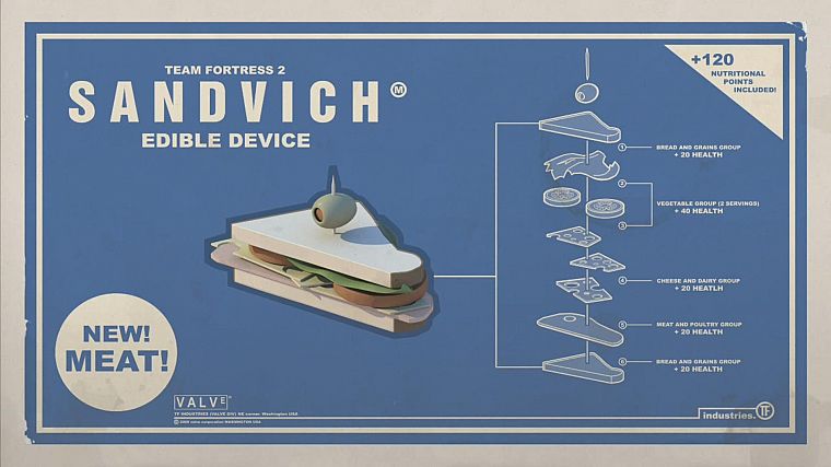 бутерброды, смешное, Тим Фортресс 2, сэндвич, тяжелый - обои на рабочий стол