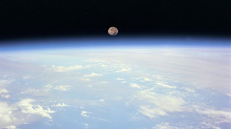 Луна, Земля - обои на рабочий стол