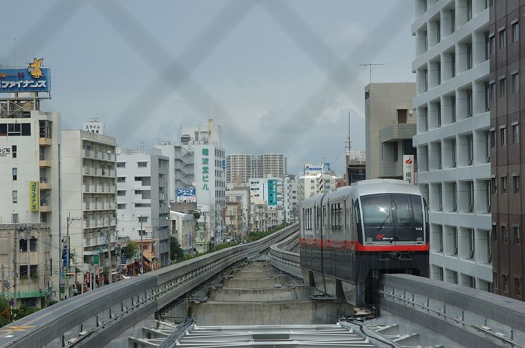 Япония, поезда, Окинава, транспортные средства, города - обои на рабочий стол