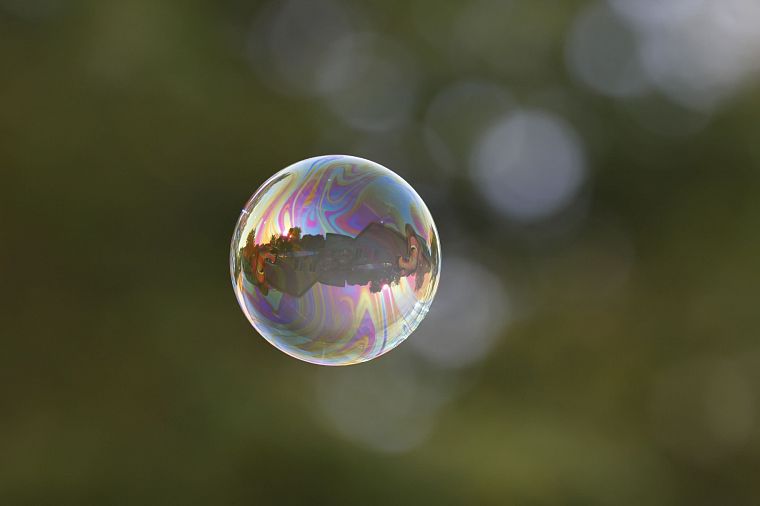пузыри, глубина резкости, отражения - обои на рабочий стол