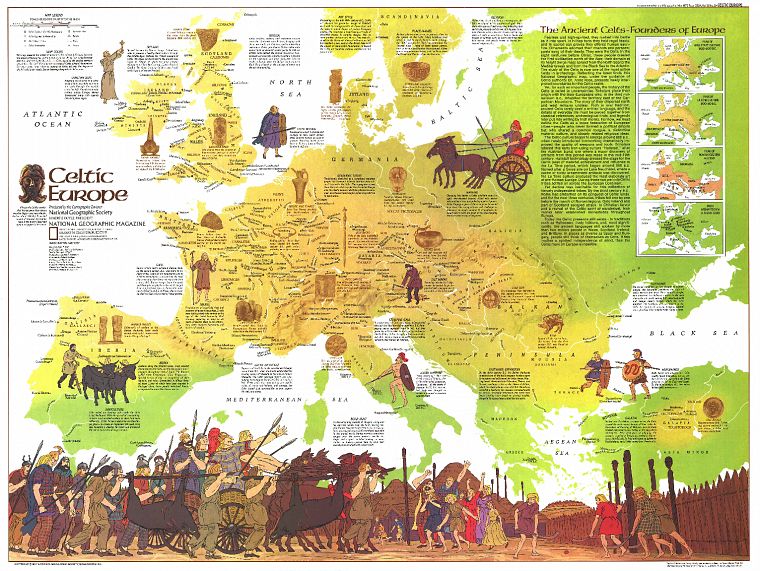 Европа, карты, кельтская - обои на рабочий стол