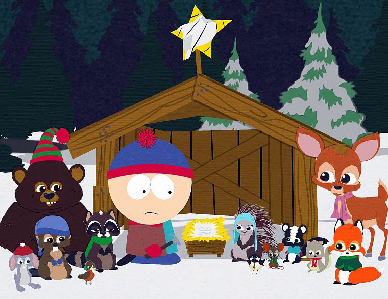 телевидение, South Park, животные, рождество, твари, Стэн Марш - обои на рабочий стол