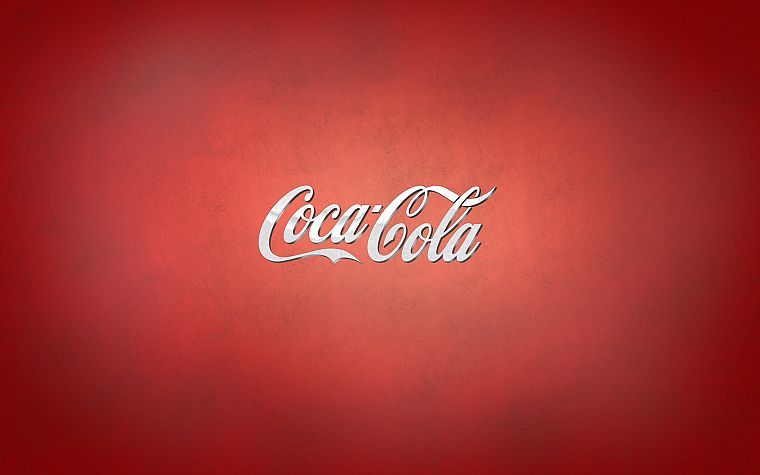 Кока-кола, красный фон - обои на рабочий стол