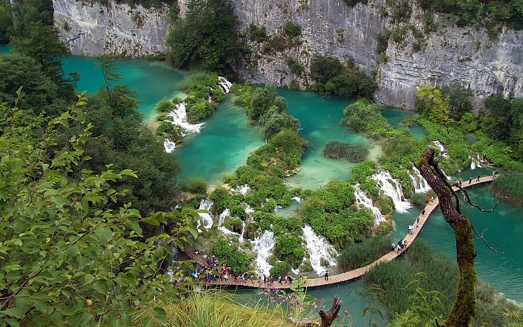 пейзажи, природа, Хорватия, водопады - обои на рабочий стол