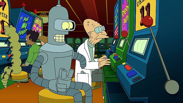 Футурама, Bender, скриншоты, профессор Фарнсворт - обои на рабочий стол