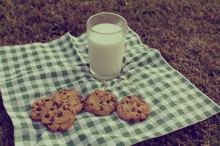 молоко, печенье - обои на рабочий стол