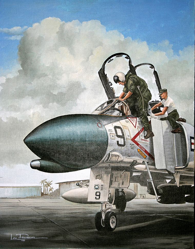 произведение искусства, F - 4 Phantom II - обои на рабочий стол