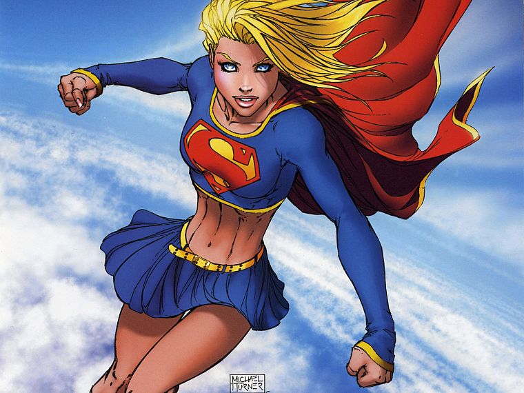 DC Comics, Supergirl, Майкл Тернер, героиня - обои на рабочий стол
