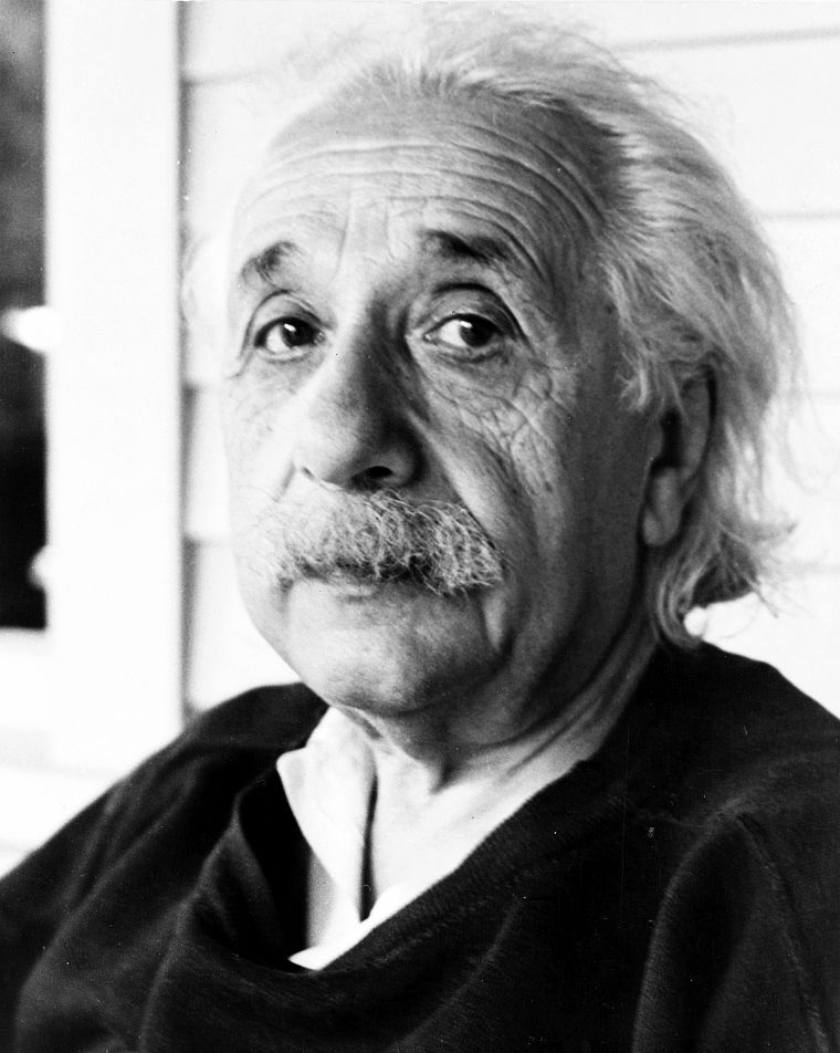 Альберт Эйнштейн, монохромный - обои на рабочий стол