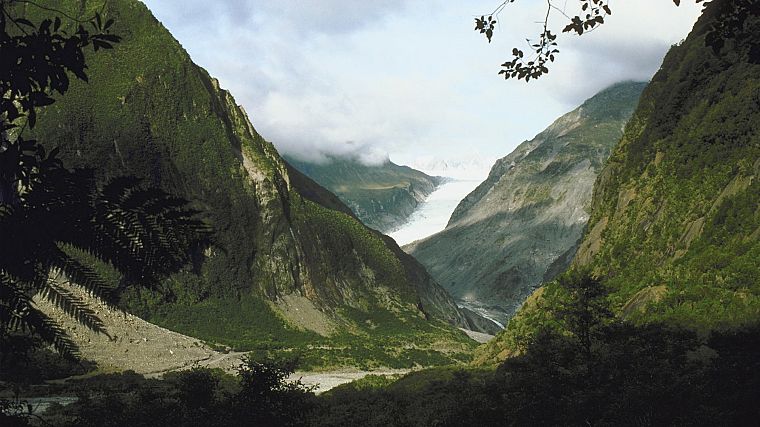 горы, ледник, Новая Зеландия - обои на рабочий стол