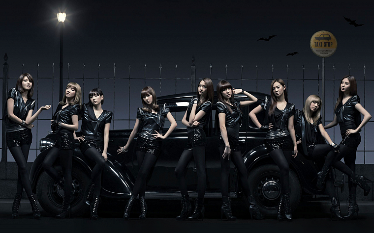 девушки, Girls Generation SNSD (Сонёсидэ), Азиаты/Азиатки, такси - обои на рабочий стол