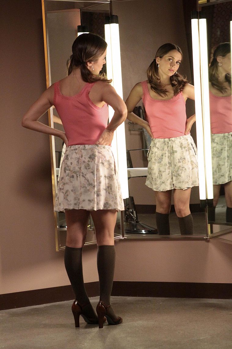 девушки, зеркала, Элиза Душку, высокие каблуки - обои на рабочий стол