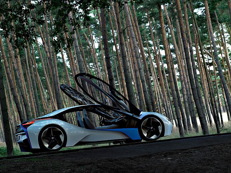 БМВ, леса, автомобили, BMW Vision EfficientDynamics, концепт-кар, EfficientDynamics - обои на рабочий стол