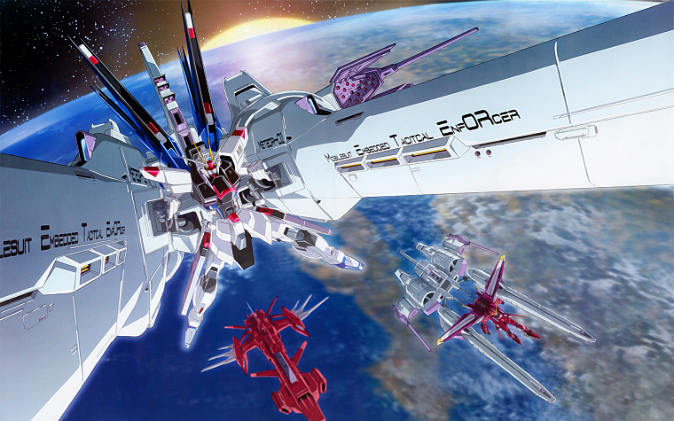 свобода, Gundam Seed, Gundam Freedom, Метеор 1 - обои на рабочий стол