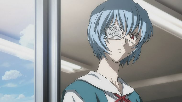Ayanami Rei, Neon Genesis Evangelion (Евангелион), Eyepatch, аниме девушки - обои на рабочий стол
