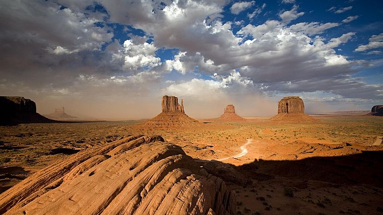 пустыня, США, Долина монументов - обои на рабочий стол