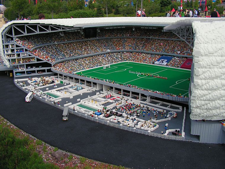 стадион, Allianz Arena, Лего - обои на рабочий стол