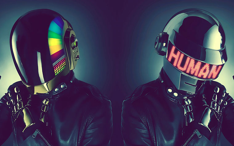 роботы, Daft Punk, шлемы, диджей - обои на рабочий стол