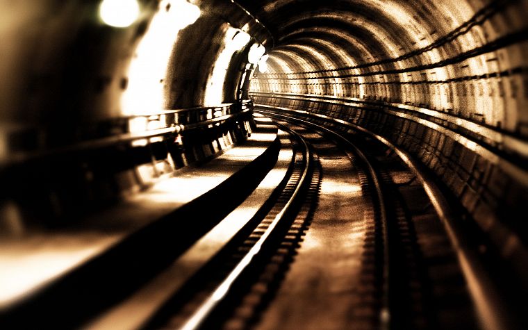метро, подземный, тоннели, железнодорожные пути - обои на рабочий стол