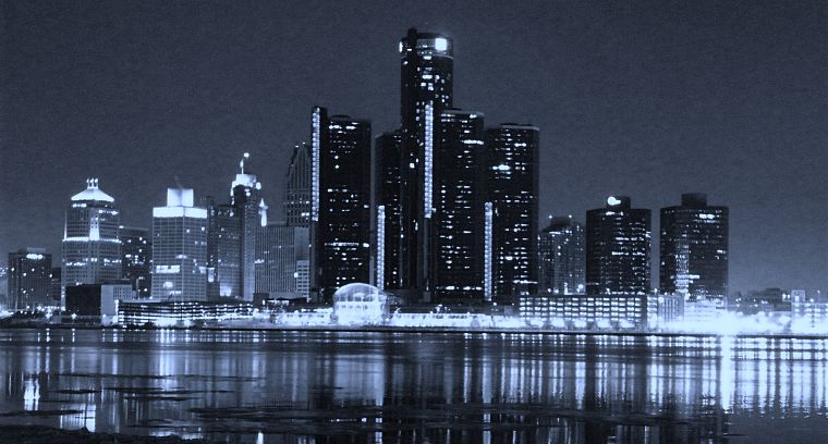 Детройт, город небоскребов - обои на рабочий стол