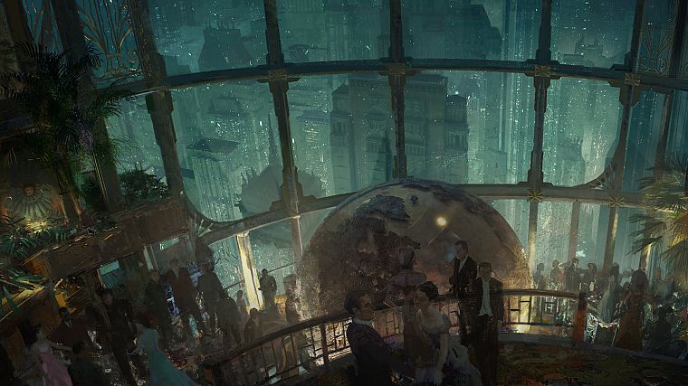 видеоигры, BioShock, Восторг, партия, глобусы - обои на рабочий стол