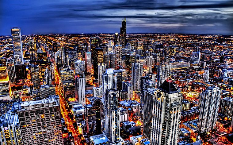города, горизонты, Чикаго - обои на рабочий стол