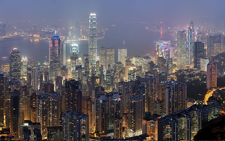города, архитектура, здания, Гонконг, небоскребы, города - обои на рабочий стол