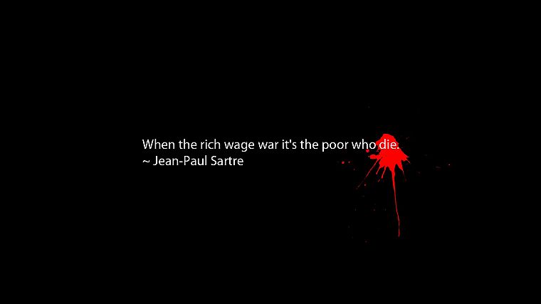 война, цитаты, бедных, Жан -Поль Сартр - обои на рабочий стол