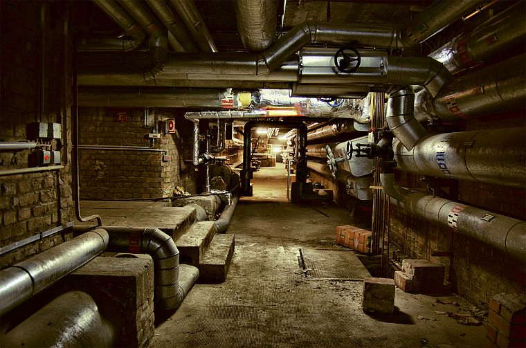 подземный, тоннели, трубы, промышленные предприятия - обои на рабочий стол