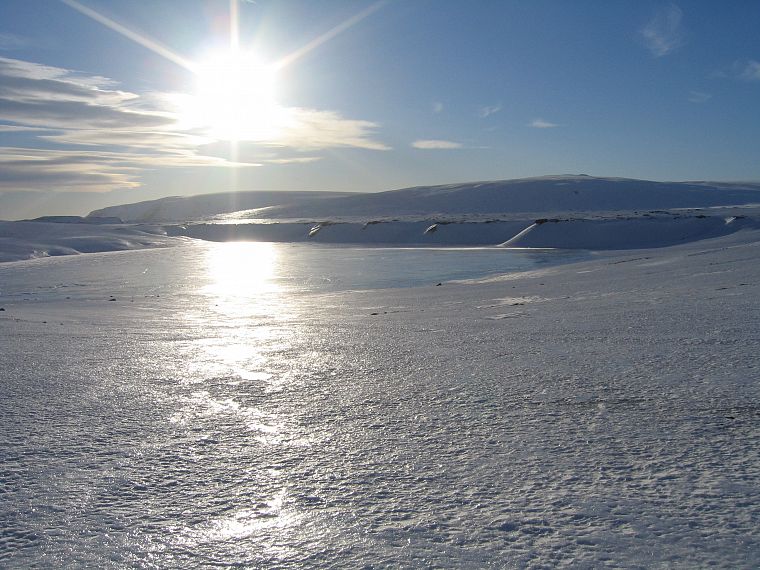 лед, горы, пейзажи, снег, Солнце, замороженный, Исландия - обои на рабочий стол