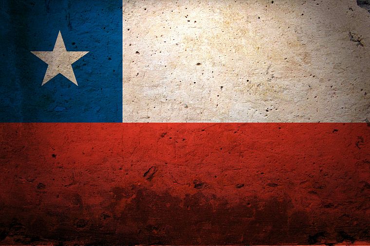 Чили, гранж, флаги - обои на рабочий стол