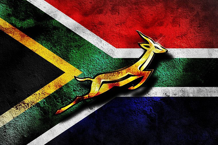 флаги, Южная Африка, регби, антилопа, газель - обои на рабочий стол