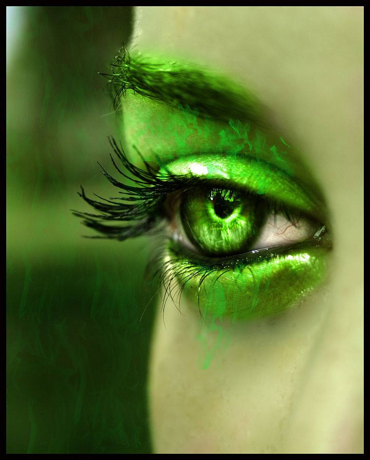 зеленый, глаза, зеленые глаза - обои на рабочий стол